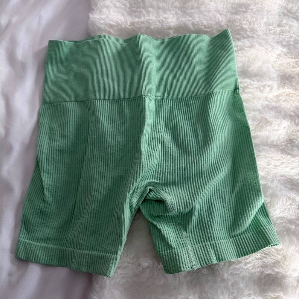 Colsie Mint Ribbed Shorts
